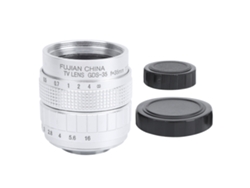 NEVEANCE Lente C Mount 35mm F1.7 para Cámara Sin Espejo, Enfoque Fijo, Accesorio para Televisión y Cine
