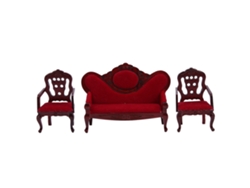 2026yncm-muebles Miniatura Para Casa De Muñecas: Sofá Y Sillón De Salón, Accesorios 1:12