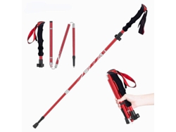 Bastones de trekking ultraligeros plegables de aluminio - Bastones telescópicos para acampar y hacer senderismo