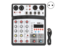 Mezclador Bmg-04d De 4 Canales Con Alimentación Fantasma De 48 V, Grabación Usb, Bluetooth 5.0 Y Efectos Dsp Para Uso En Estudio Y Dj.