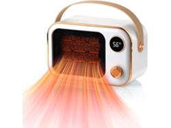 Mini calefactor con ventilador PTC de 1200 W, blanco, con protección anticaída, para sala de estar/dormitorio/mesa ZYBLSSBB