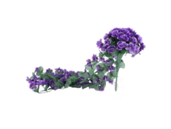 Cesta Colgante De Glicinias Artificiales Con Violetas Artificiales Para Decoración De Bodas Y Del Hogar.