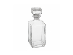 Relaxdays Decantador De Whisky, Jarra Con Tapa, Dispensador De Licor, 900 Ml, Cristal, 1 Ud., Transparente