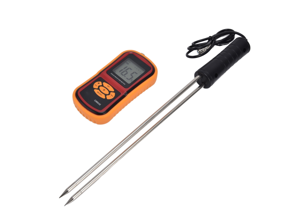 Medidor De Humedad De Granos Digital Portátil Con Pantalla Lcd Y Sonda De Alta Precisión Para Trigo, Maíz Y Arroz.