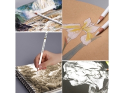 Kit De Dibujo Hb De 15 Piezas: Lápices De Carboncillo, Lápices Blancos Y Pasteles - Herramientas Profesionales Para Pintura Artística.