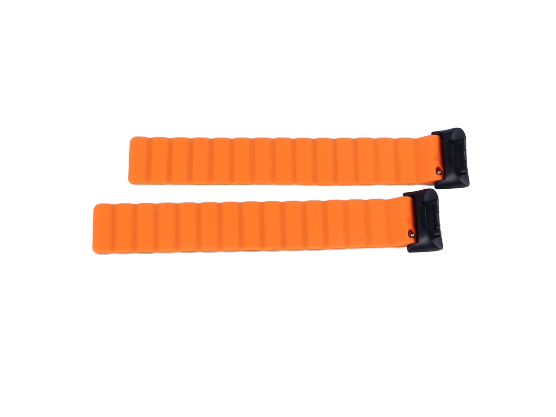 2 Pulseras De Silicona Con Cierre Magnético Para Fitbit Charge 6/5, Color Gris Y Naranja.