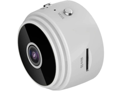 Mini cámara espía 1080p HD Wifi Visión nocturna Detección de movimiento Alarma Seguridad para el hogar Blanco Yizhood