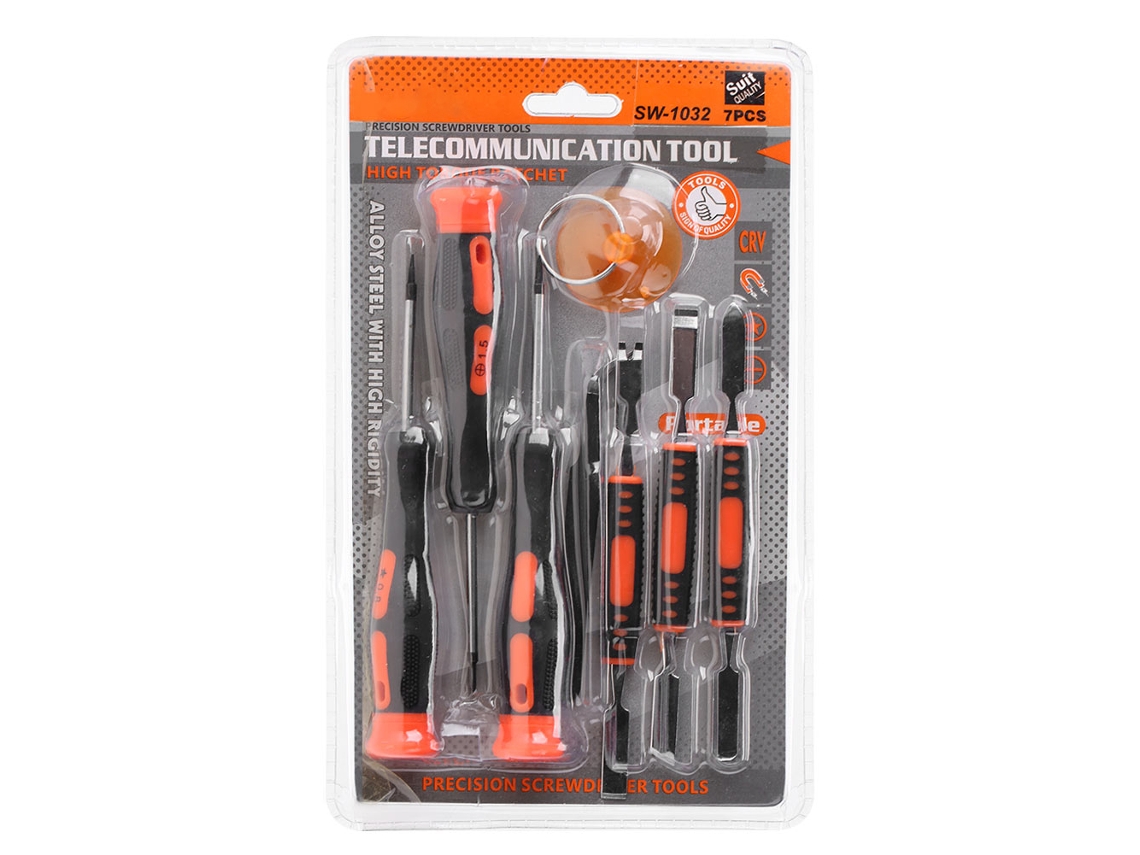 Kit De Reparación 8 En 1 Sw-1032 Con Destornillador Para Desmontar Teléfonos Móviles Y Tabletas.