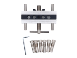 Kit De Gancho Autocentrante Métrico Con 6 Casquillos Y Guía De Perforación De Ancho Ajustable Para Agujeros Rectos.