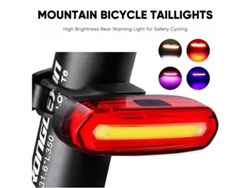 Lanterna Traseira Bicicleta Bateria 600mah 4 Modos Iluminação Usb-c Ipx6 Resistente Desgaste Leve Ciclismo Noturno