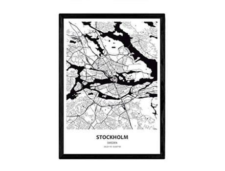Poster NACNIC Mapa de Stockholm Suecia (A3)