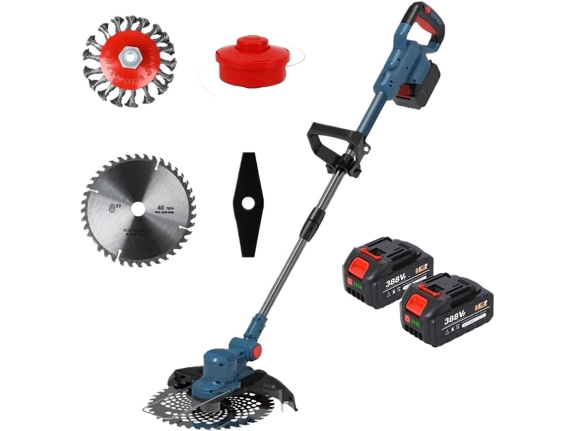 Tondeuse À Gazon Sans Fil Moteur Balais Coupe-herbe Électrique Longueur Réglable Angle Télescopique