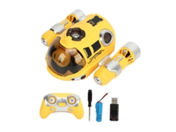 Barco De Controle Remoto Com Bateria 500mah Spray Submarino Para Piscinas E Lagos Brinquedo Amarelo