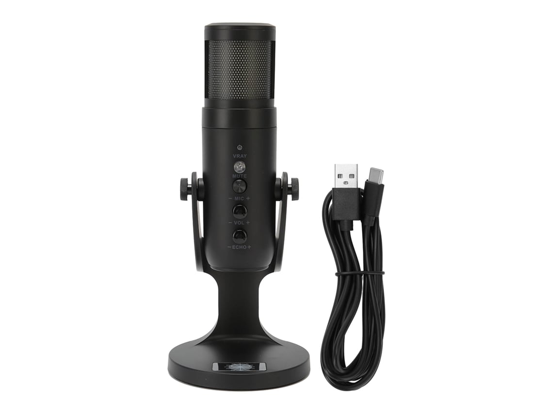 Micrófono De Condensador Usb Con Luz Rgb, Micrófono De Grabación Giratorio Para Ordenador Portátil Y Pc (ios)