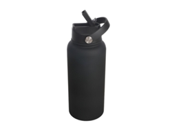 Botella de agua deportiva MDUG (negra, 1 litro)
