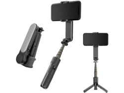 Estabilizador de cardán ligero, luz de relleno, palo selfie, trípode, cable Bluetooth, iOS/Android SFUSHOS
