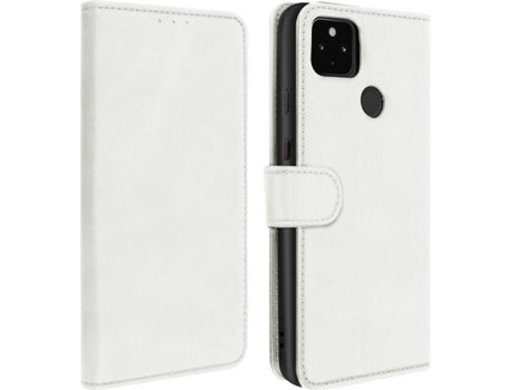 Funda Google Pixel 4A 5G AVIZAR Tarjetero Vintage Blanco