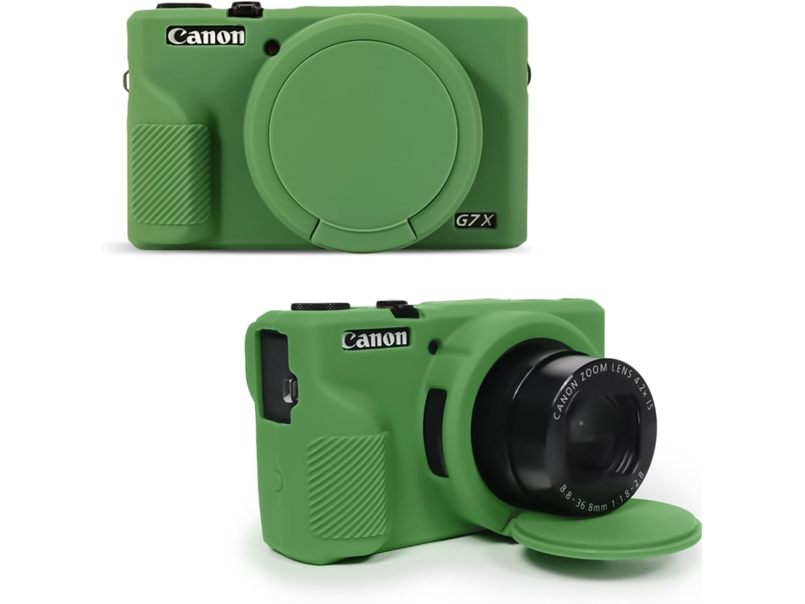 Estuche EIFSON para G7x Mark III, con tapa de objetivo de silicona suave (compatible, verde)