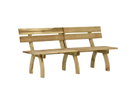 Banco de jardín VIDAXL Marrón Madera (220x60x86 cm)