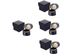 Juego De 4 Joyeros Retro Para Guardar Anillos, Elegantes Cajas De Almacenamiento En Miniatura Con Diseño