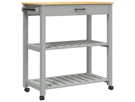 Carrito De Cocina VIDAXL Gris Madera (84x40x90 cm)