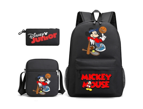 KOHREE Conjunto de tres piezas de mochila escolar para estudiantes de Mickey Mouse