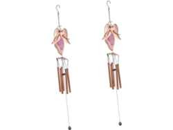 Colgante Decorativo De Viento De 2 Piezas Con Hada Luminosa Para Balcón