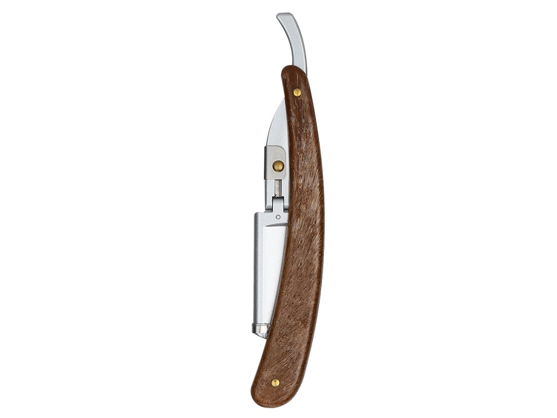 Cuchilla Recta Plegable Profesional De Acero Inoxidable Para Afeitar La Barba Y Depilar.
