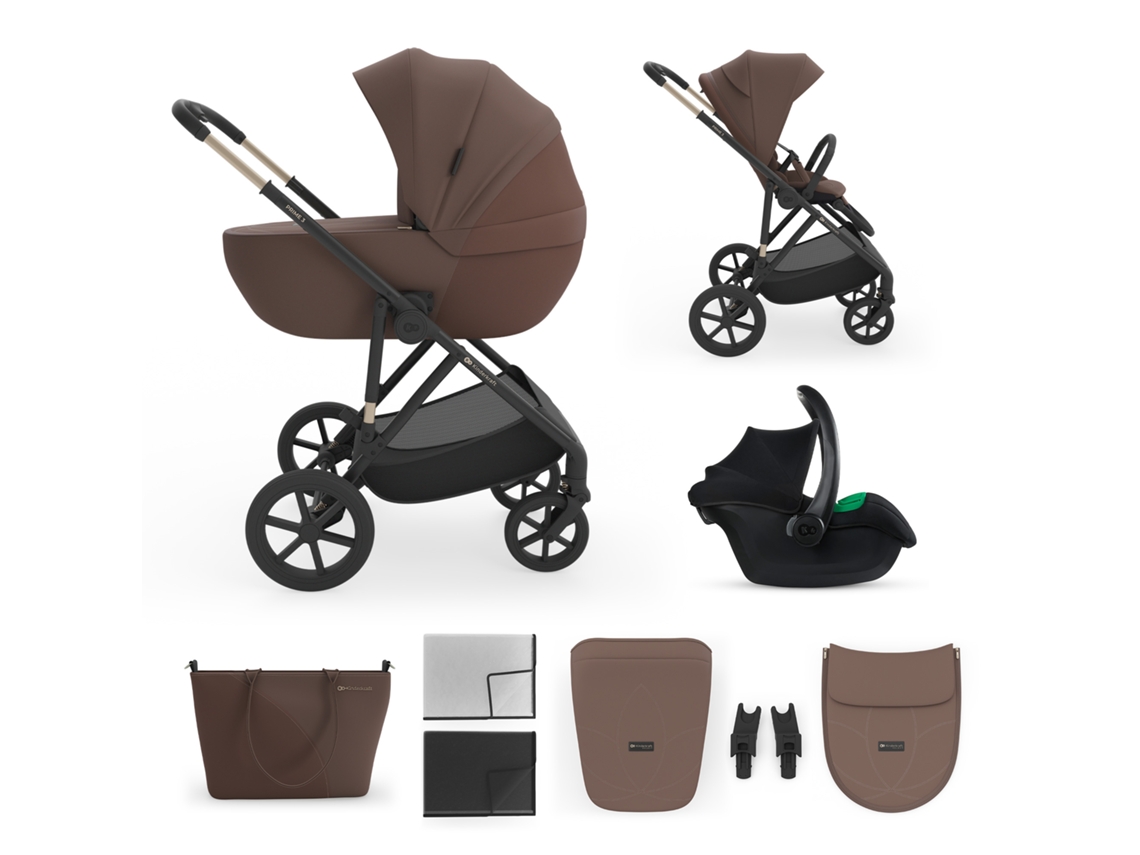 Carrito Multifuncional 3 En 1 Kinderkraft Prime 3 Velvet Mocca