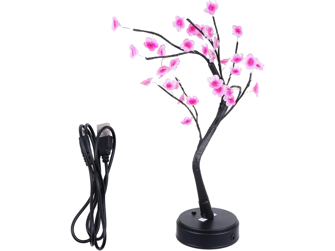 Lámpara Led Decorativa Con Forma De Ciruelo, Lámpara De Mesilla De Noche Led Sin Pilas Para Dormitorio Infantil/sala De Estar.