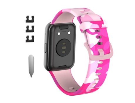 Correa de Silicona para Huawei Watch Fit - rosa/camuflaje