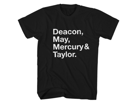Camiseta ROCKINSTONE Queen Deacon May Mercury & Taylor Queen Camiseta ROCKINSTONE (Algodón - XXL)