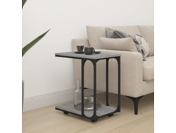 Mesa auxiliar | Mesa auxiliar | Mesa de comedor con ruedas, derivados de madera, gris, Sonoma