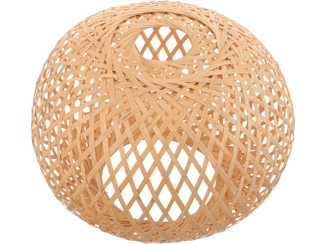 Pantalla De Lámpara Colgante Decorativa De Bambú Tejido Para Una Protección Suave De La Luz.