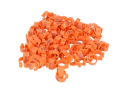 100 Anillas Para Palomas Con Número De Identificación, Color Naranja.