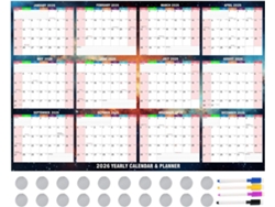 Organizador para la escuela, calendario de pared borrable en seco, planificador blanco reutilizable, cocina