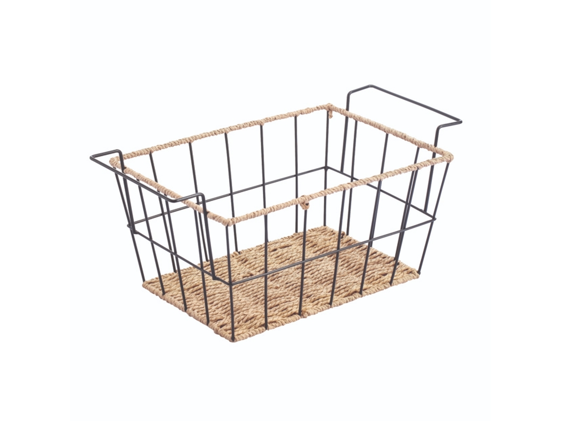Frutero rectangular Wellhome de estilo industrial, 44 x 25 x 20 cm