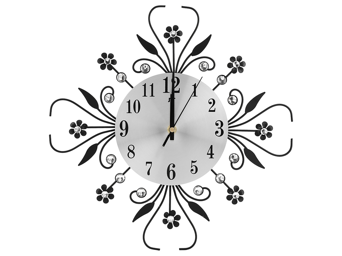 Reloj De Pared Estilo Europeo Con Forma De Flor, De Hierro, Para Montaje En Pared, Decorativo.