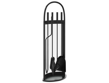 Conjunto 5 de herramientas para chimenea VIDAXL acero (23x15x66 cm)