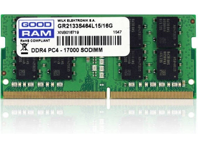 Memoria RAM DDR4 GOODRAM 16 GB (2400 MHz - CL 17 - Verde)