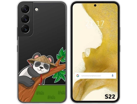 Carcasa Samsung Galaxy S22 5G TUMUNDOSMARTPHONE Dibujos Transparente Panda Multicolor