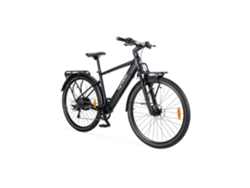 Bicicleta eléctrica de trekking Cyrusher Voyage 27.5 con neumáticos de 700 cc, motor de 250 W y batería de 36 V y 14 Ah.