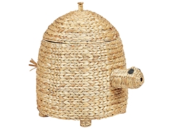 Cesta de almacenaje hecha a mano BELIANI Montagu de Jacinto de agua Natural 72x44x58
