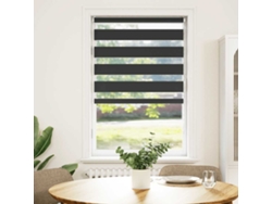 Maison Exclusive - Estor Cebra Negro 90x150 Cm Tejido Ancho 85,9 Cm Poliéster