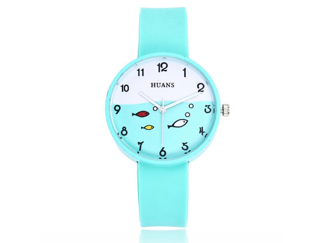 Reloj De Pulsera Infantil De Cuarzo Zhoulianfa F-377 Azul Con Silicona Y Diseño Moderno.