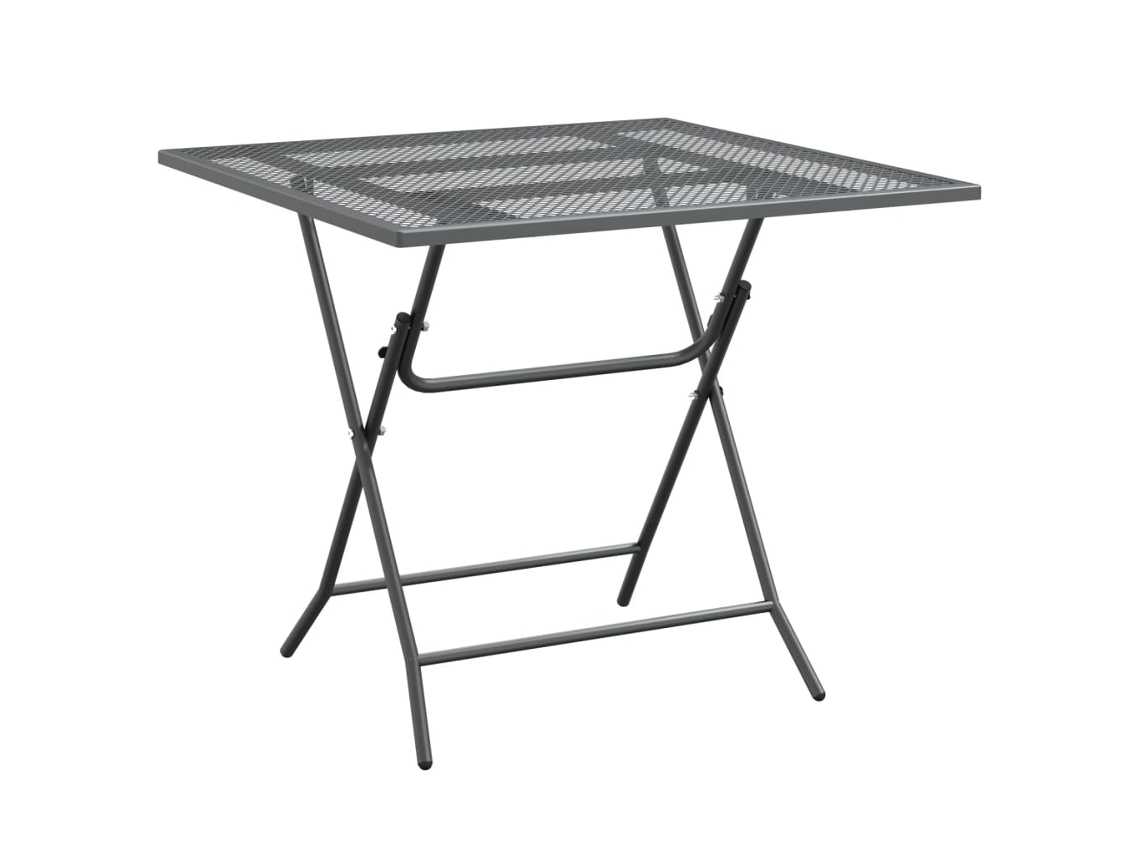 Mesa de jardín VIDAXL Antracita Metal (80x80x72 cm)