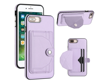Funda Mobile Phone Cases Shockproof With Card para iPhone 6 Plus Piel Marrón