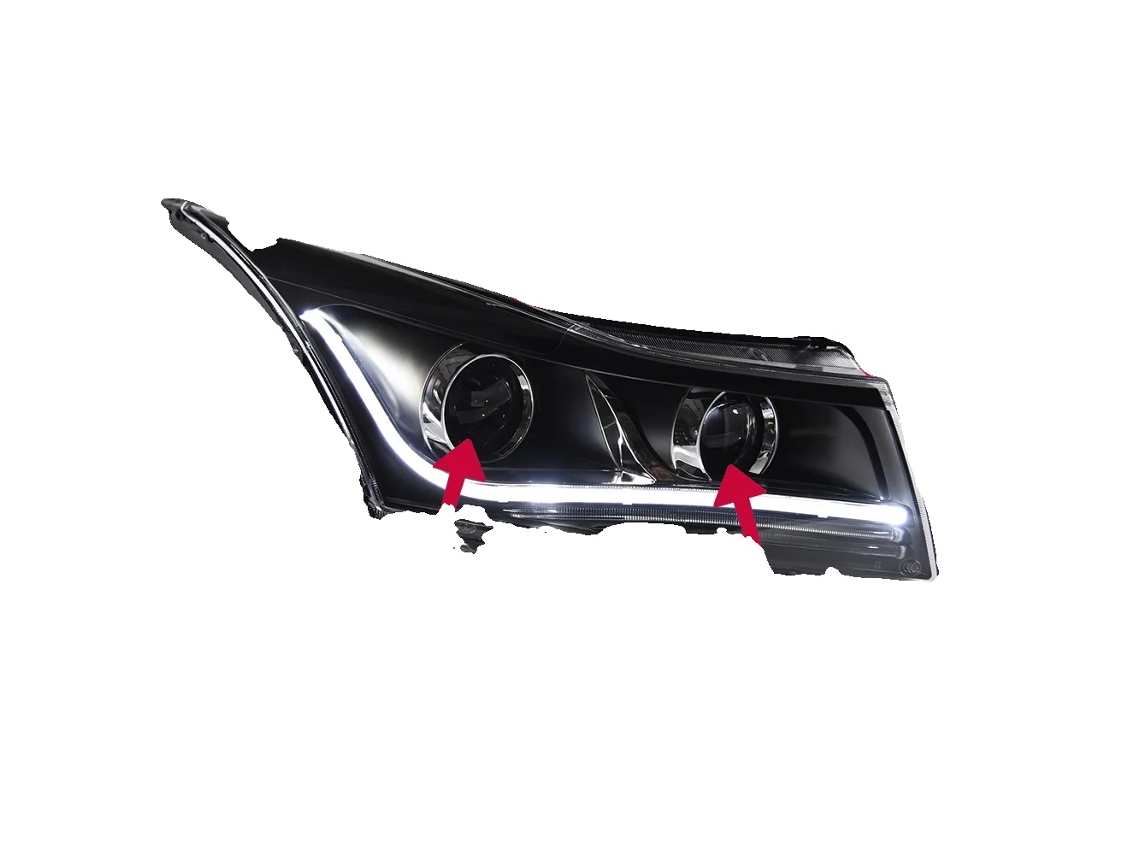 Juego de faros delanteros, luz bi-xenón, brillo de 3400 lm, voltaje de 12 V, faro OEM