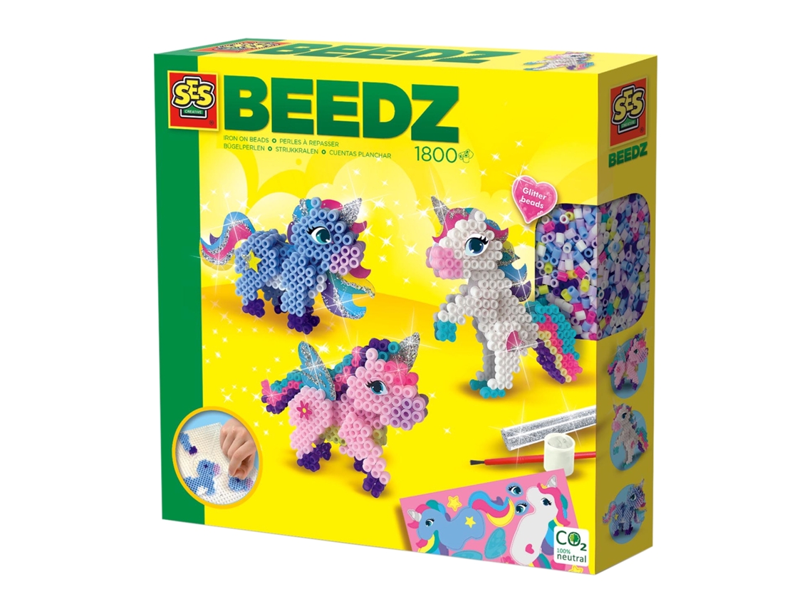 Juego Criativo SES Abalorios Unicornios Beedz 06263 (Edad Mínima Recomendada: 5 años)