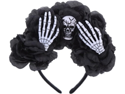 Corona De Flores Góticas Para Mujer - Diadema Gótica De Calavera Para Halloween